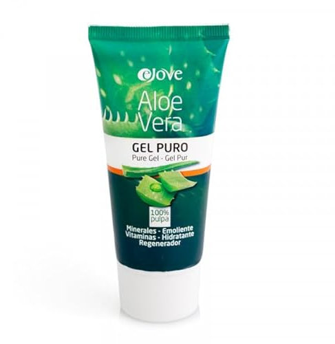 Gel Aloe Vera Puro 100% Puro para Piel y Cara - Aloe Vera puro gel Natural - para quemaduras, hidratante, efecto After Sun para quemaduras solares - EJ075, Tubo 70 ml