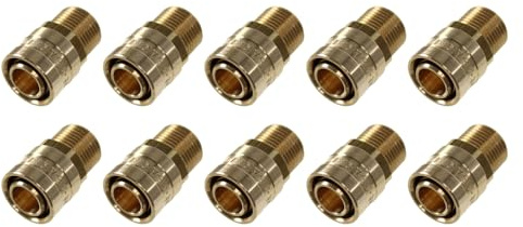 IBP Bänninger - Raccord à glissement - Lot de 10 Raccords PER à glissement Ø12 - Mâle 3/8 (12/17) -
