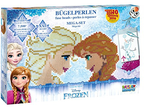 Craze Rainbow Beadys 15094 - Set di perline da stirare Disney Frozen con accessori, 7500 perle, 22 colori