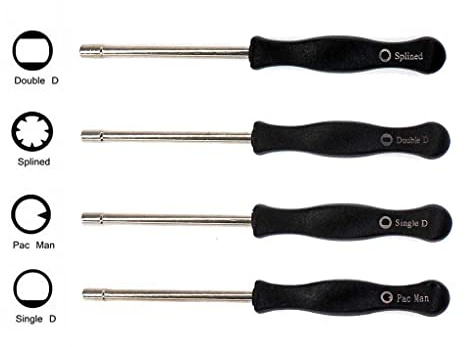 HURI Outils de Réglage de Carburateur Tournevis (Pac Man/Single D/Double D/Splinded) Pour Walbro Zama Husqvarna Tronçonneuse la Plupart des Petits Moteurs de 2 cycles
