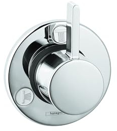 hansgrohe Ecostat Modern 1-Handle Diverter Valve Trim Only in Chrome, 04232000