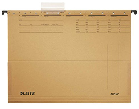 Leitz Hängetasche ALPHA/1916-30-00 für DIN A4 naturbraun 230g/qm Inh.10