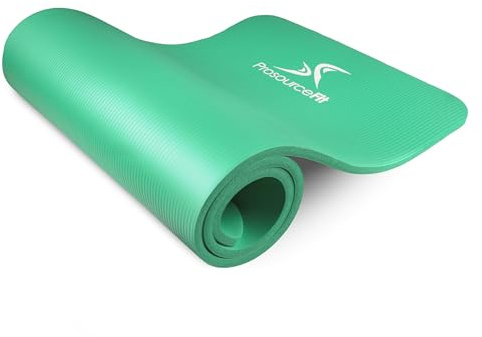 ProsourceFit Extra Thick Yoga and Pilates Mat ½” (13mm), 71-inch Long High Density Exercise Mat with Comfort Foam and Carrying Strap