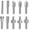 Hakkin HSS Router Bits 10Pcs 3mm 1/8 Mini Shank Carpentry Router Bits Fit Dremel Foredom Rotary Tool Set for DIY Woodworking, Carving, Engraving, Drilling