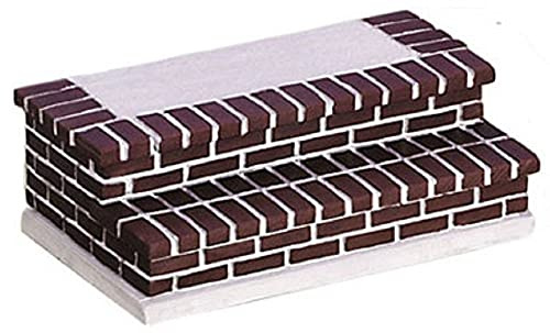 Dolls House Miniature Accessory Brick Front Door Step Entry Stairs