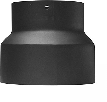 Raik SH013-007-sw Réduction de conduit de cheminée/poêle 200 mm - 180 mm, noir