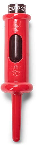 Cork Pops Abrebotellas de vino original, color rojo