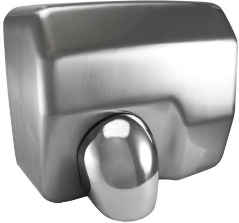 Winterheat Automatic Electric 2500W Powerful Bathroom Hand Dryer - Stainless Brushed Steel