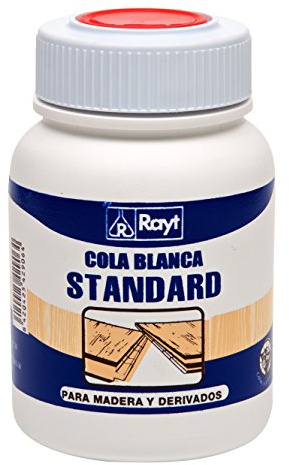 Rayt 429-06 Cola blanca standard múltiples usos: Madera, papel, cartón, cerámica y todo tipo de materiales porosos, 250gr