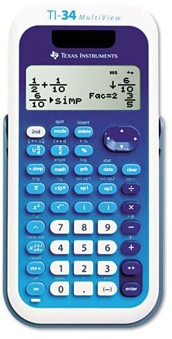 TI-34 MultiView Scientific Calculator, 16-Digit LCD