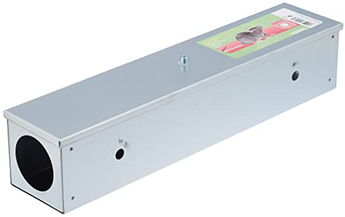 cit Köderstation BlocBox, Rattenfalle, Tierfalle, Köderbox, Metall galvanisch verzinkt, 40x8x8cm, Ratten, Mäuse, für Köderblöcke, Getreideköder, Pasten