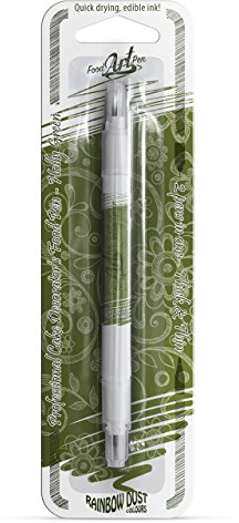RainbowDust - Recto-Verso Stylo Alimentaire Comestible Gâteau Décoration HOUX VERT