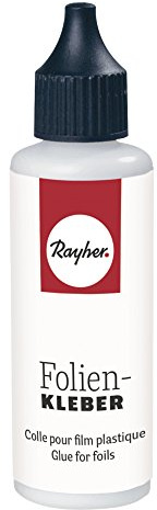 Rayher 3338400 Folienkleber, transparent, Flasche 51g