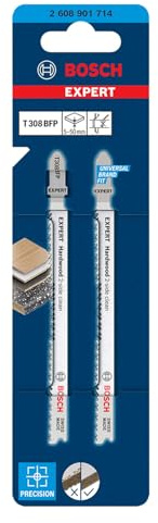 Bosch T308BFP 5-Piece 3-1/2 In. 12 TPI Precision for Hardwood Bi-Metal Jig Saw Blades