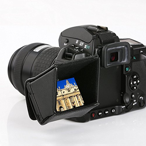 Movo LH30 Deluxe LCD Hood Shade for Flip-Out DSLR Camera and Camcorder LCD's (for 3 Screens)