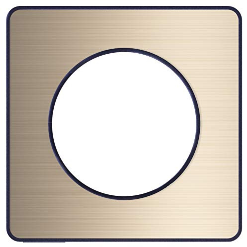 Schneider Electric - Odace Touch, plaque Bronze brossé avec liseré Anthracite 1 poste - S540802L