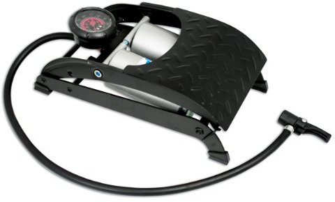 Laser 4411 Foot Pump Double Barrel With Gauge