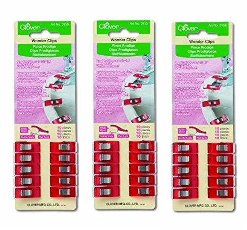 Bulk Buy: Clover Nadel Crafts Wonder Clips 10/Pkg (3er Pack)