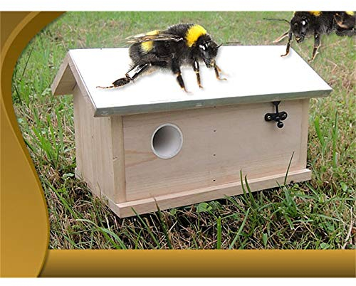 Melko Hummel Hummelhaus Hummelkasten Hummelnistkasten Nistkasten Insektenhaus Haus Insektenhotel XXL mit Metalldach Deckel klappbar Hummelhotel