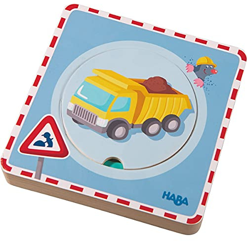 HABA 301648 - Holzpuzzle Baustellen-Spaß