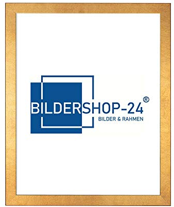 Bildershop-24 Bilderrahmen Monza in BLATTGOLD in 36 X 49 PUZZLEFORMAT ANTIREFLEX Fotorahmen, Wechselrahmen, Posterrahmen, Puzzlerahmen