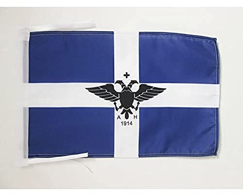 AZ FLAG Flagge Griechen von Albanien 45x30 cm Polyester 100D Kordeln | Für innen und außen dekorative Flagge doppelte Nähte und verstärkte Kanten mit Schnüre 100D Polyester