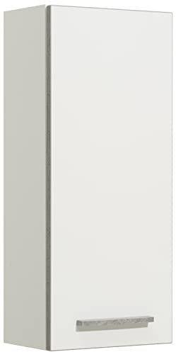 Pelipal Badezimmer Hängeschrank Quickset 953 in Weiß Glanz, 30 cm breit | Bad Wandschrank mit 1 Tür und 2 Einlegeböden