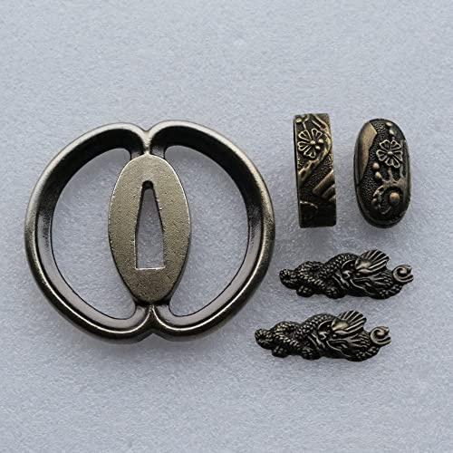 JAPANESE SAMURAI SWORD KOSHIRAE – TSUBA FUCHI KASHIRA MENUKI HJ81-HJ105