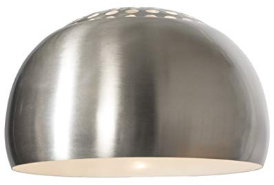Qazqa - Runder Lampenschirm aus stahl I nickel matt für XXL-Bogenlampe - Edelstahl - LED geeignet