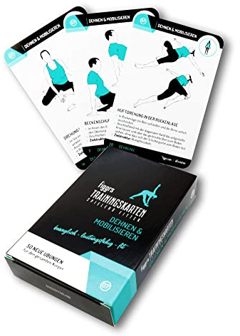 figgrs® Dehnen & Mobilisieren - 57 Trainingskarten mit 50 Fitnessübungen I mehr Beweglichkeit, Stretching ohne Gerät I Dehnübungen zuhause & überall I Von Anfänger bis Profi