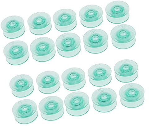 sharprepublic 20Pcs Kunststoff spulen Nähmaschinen Nähspulen Zubehör für Husqvarna Viking White, Grün