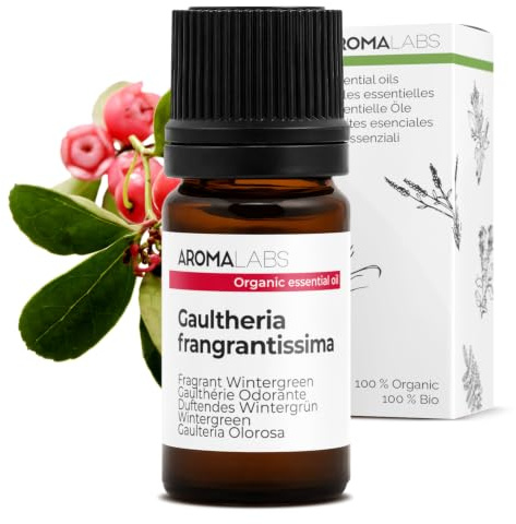 Gaulteria Odorante BIO (Gaultheria fragrantissima) - 5 mL - Aceite Esencial Quimiotipado y Certificado AB/Cosmos - Aroma Labs