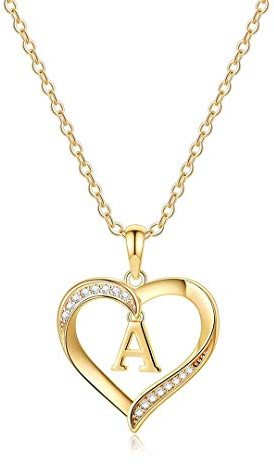 Yesteel Mothers Day Gifts - Gold Initial Necklaces for Teen Girl Women, Dainty Gold Heart Necklace for Women, Letter Pendant Initial A Necklaces Jewelry Gifts for Girls