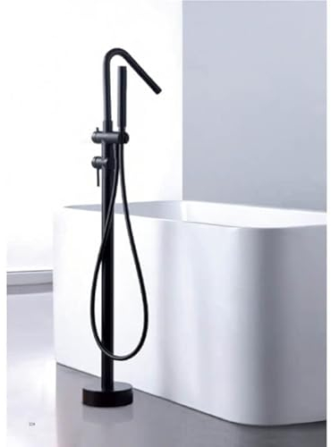 IMEX - Rubinetto vasca esente - monocomando bagno - doccia a pavimento - rubinetteria bagno - rubinetto per vasca da bagno - SERIE CORCEGA BBECO1/NG nero opaco