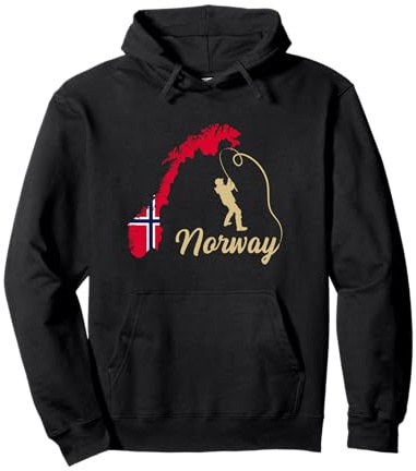 Norwegen Angler, als Angelzubehör Angel Geschenk für Männer Pullover Hoodie