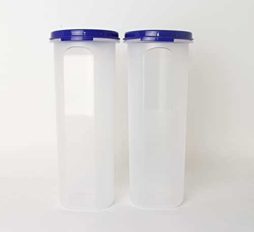 Tupperware NEW Eidgenossen Circular Blau/Transparent 2X 890ml Kaffeepads Vorratsdose + Hängelöffel Apriccot