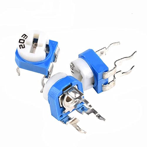 DSOUWEH 100 Stück/Set 500 Ohm 200 kOhm Trimmer Potentiometer 3 poliger Stecker Variable Widerstände DIY Crafting Elektronische Komponente