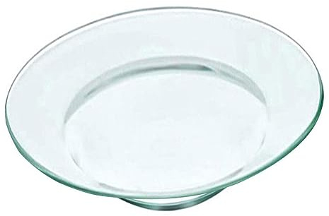 MagiDeal Replacement Oil Warmer Dish Melt Candle Warmer Plate Lid Tray Transparent Round Glass for Tart Melter Oil and Tart Warmers, L