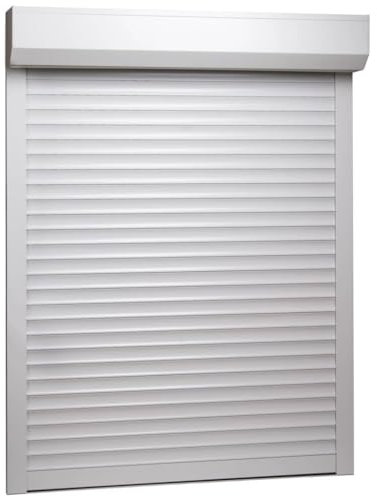 Hommdiy Rollladen Aluminium,Rollladen Gute Wärme- und Schalldämmung Rollladenpanzer Behang Rolladen Rolladenbehang Vorbaurollladen (Weiß-140 x 150 cm (L x B))