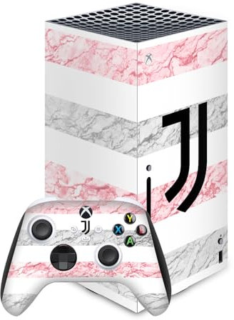 Head Case Designs Offizielle Juventus Football Club Away 2023/24 Match Kit Vinyl Haut Gaming Aufkleber Abziehbild Abdeckung kompatibel mit Xbox Series X Console and Controller Bundle