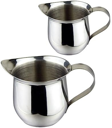 MILISTEN 2St Milchbecher Espressotassen Espressokanne Barbecher Wasserkrug Kaffeebecher Unzen Tasse Kaffeekanne für zu Hause Haushalt Kaffeetasse Container Rostfreier Stahl