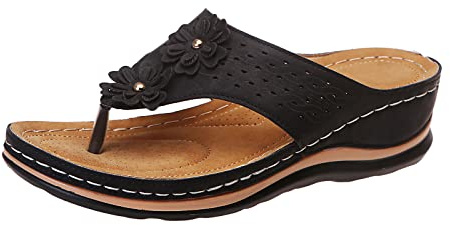 Générique Sandales Femme Talon Compensées - Chaussures Confortables et Elegantes Boheme Nu Pieds pour l'Été