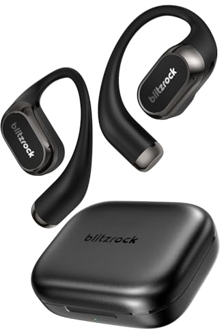 BlitzRock CT3 Pro Open Ear Kopfhörer, Reicher und Ausgewogener Klang, KI-Klare Anrufe, Sicherer Sitz, 40H Wiedergabezeit, APP-Steuerung, Bluetooth 5.4 Wireless Earbuds, IPX5, Schnellladung, Schwarz | Ausgewogener Klang, 40H Wiedergabezeit, KI-Klare Anrufe, IPX5, App-Steuerung, Sicherer Sitz, Schnellladung