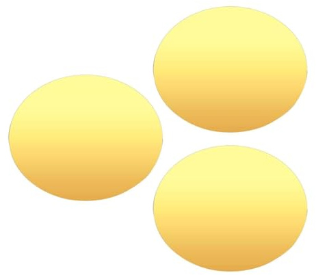 Ronyme 3 Pezzi di Specchi Rotondi per Centrotavola E Decorazioni, 30cm Oro