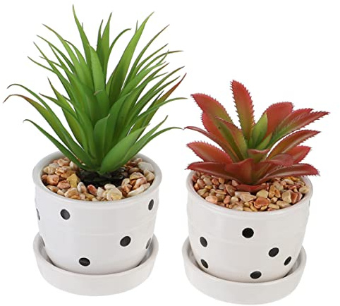 TOYANDONA 2pcs Nordic Decor Simulation Bonsai Artificial Potted Plants Small Fake Plants for Home Office