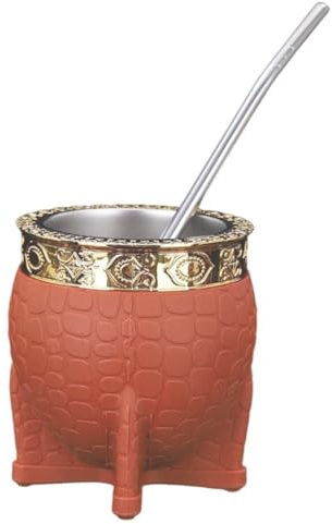Uzztfa Ensemble De Tasses Bombillas Pour Maté En Acier Inoxydable (4 Pièces) Avec Calebasse À Maté À Double Paroi Isolée Sous Vide