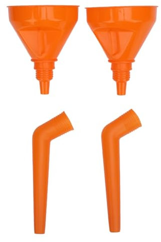 Embudo de aceite con manguera, 2 sets Embudo de llenado de aceite en la boca ancha larga durabilidad conveniente fácil de usar con embudo de gasolina para motocicleta automotriz