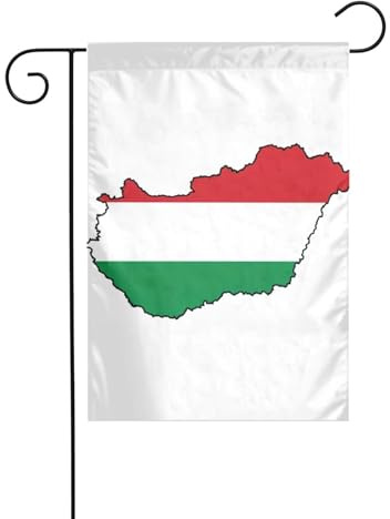 Ungheria Bandiera Mappa Stampa Decorazione Vacanza Fuori Bandiera di Natale Resistente allo sbiadimento Inverno Prato Portico Patio Decorazione Esterna