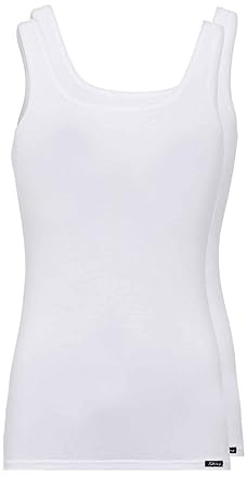 Skiny Damen Advantage Cotton Tank Top (DE/NL/SE/PL, Numerisch, 38, Regular, Regular, 2 x weiß)