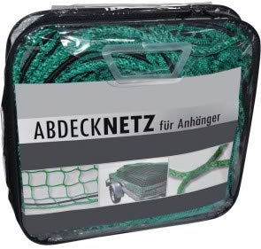 Anhängernetz Containernetz 3000 x 2000 mm mit Seil schwarz